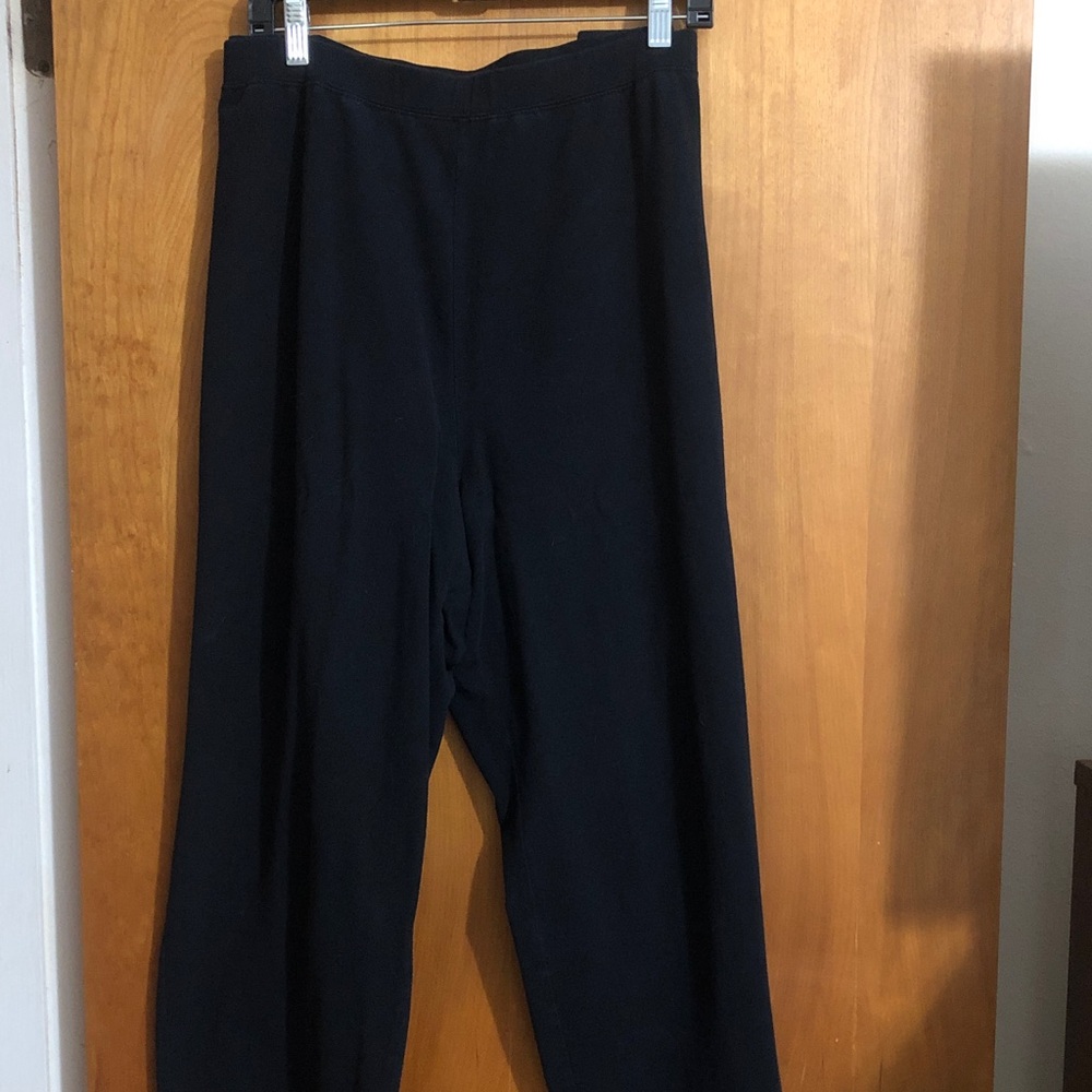 Catherines Black Straight Leg Pull-On Pants